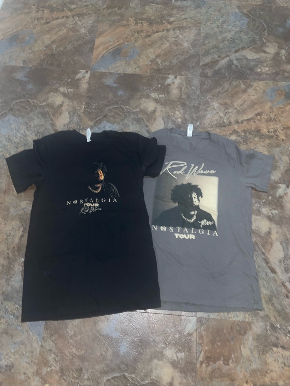 Rod wave Nostalgia Tour Graphic Tee - Black and Gray